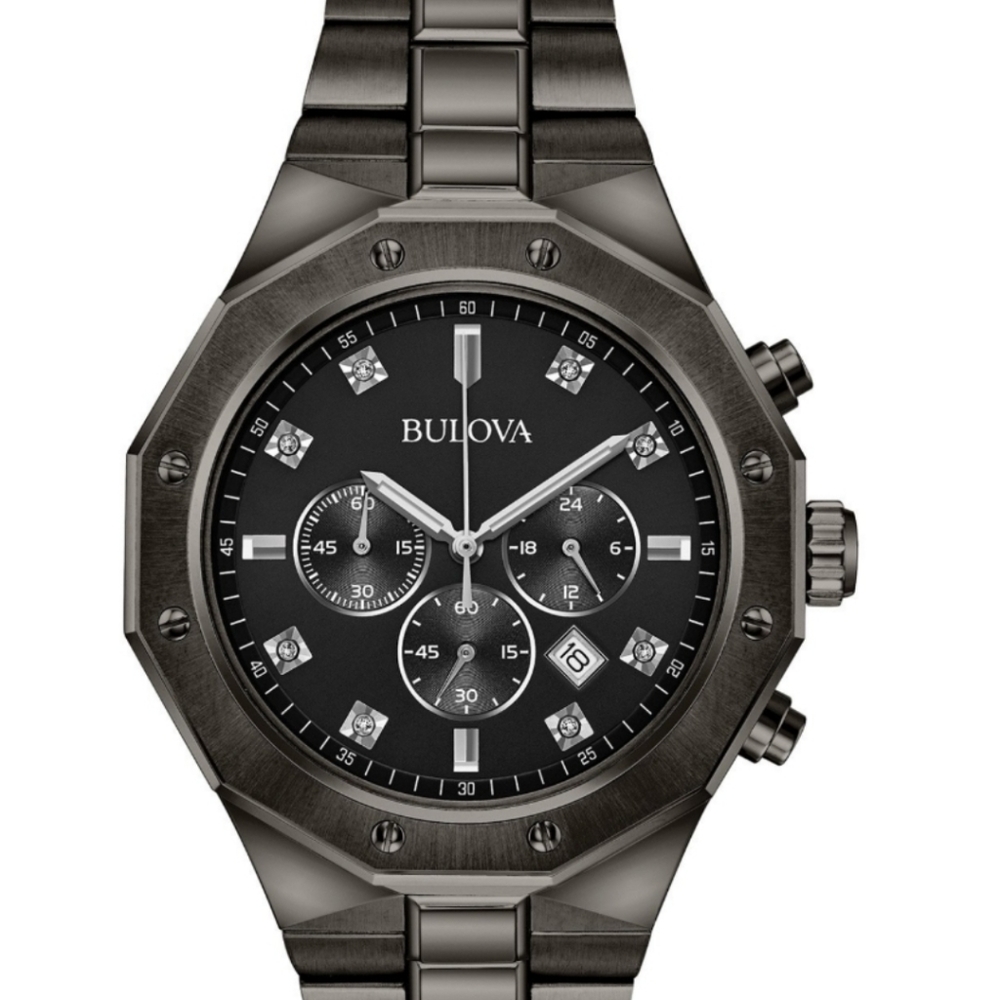 NwT- Bulova (Model 98D142) Classic MENS Watch Diamond Accent Watch